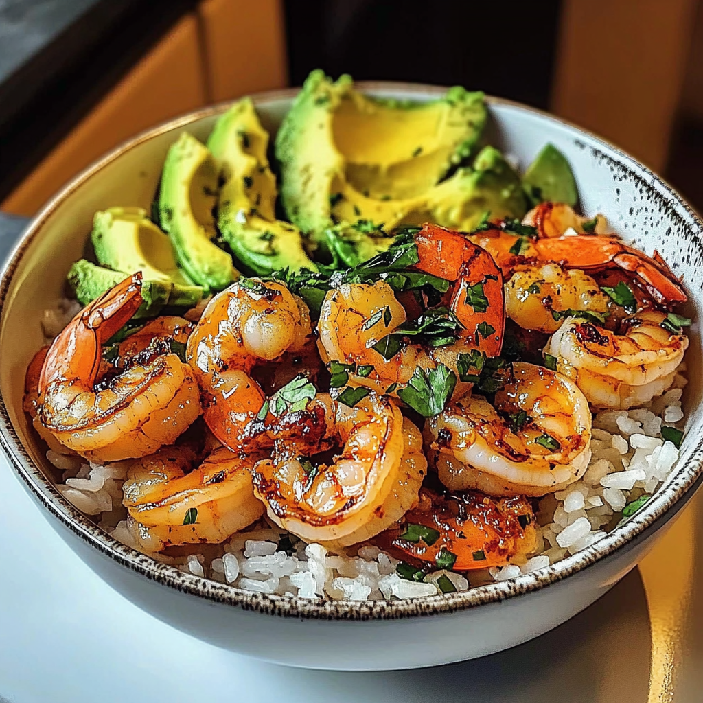 Spicy Shrimp and Avocado Rice Bowl: A Flavor-Packed Meal