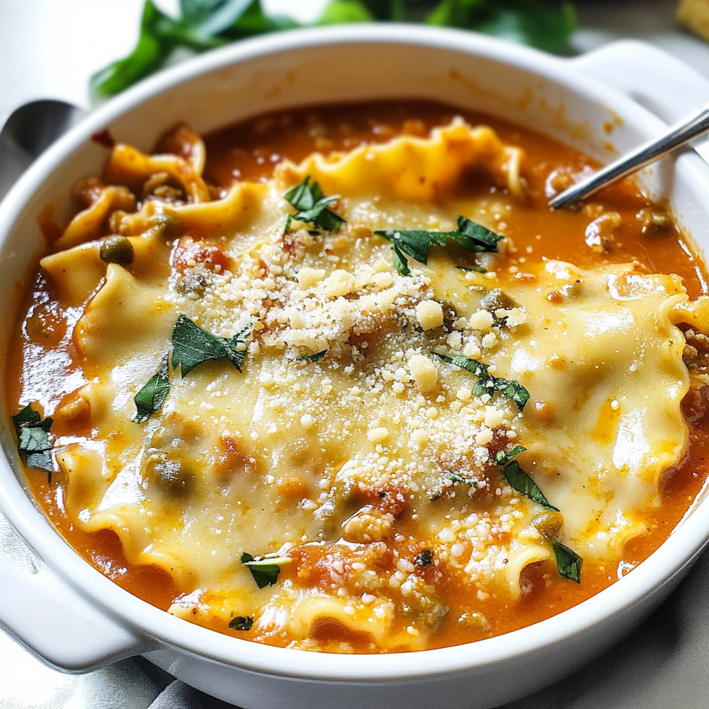 creamy lasagna soup