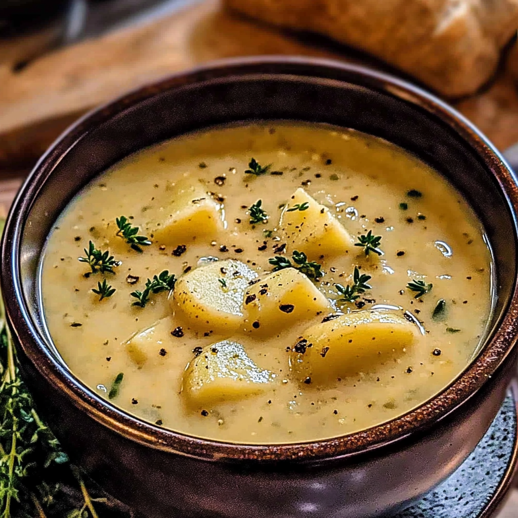 Cheddar Garlic Herb Potato Soup | Cozy & Creamy Comfort Food