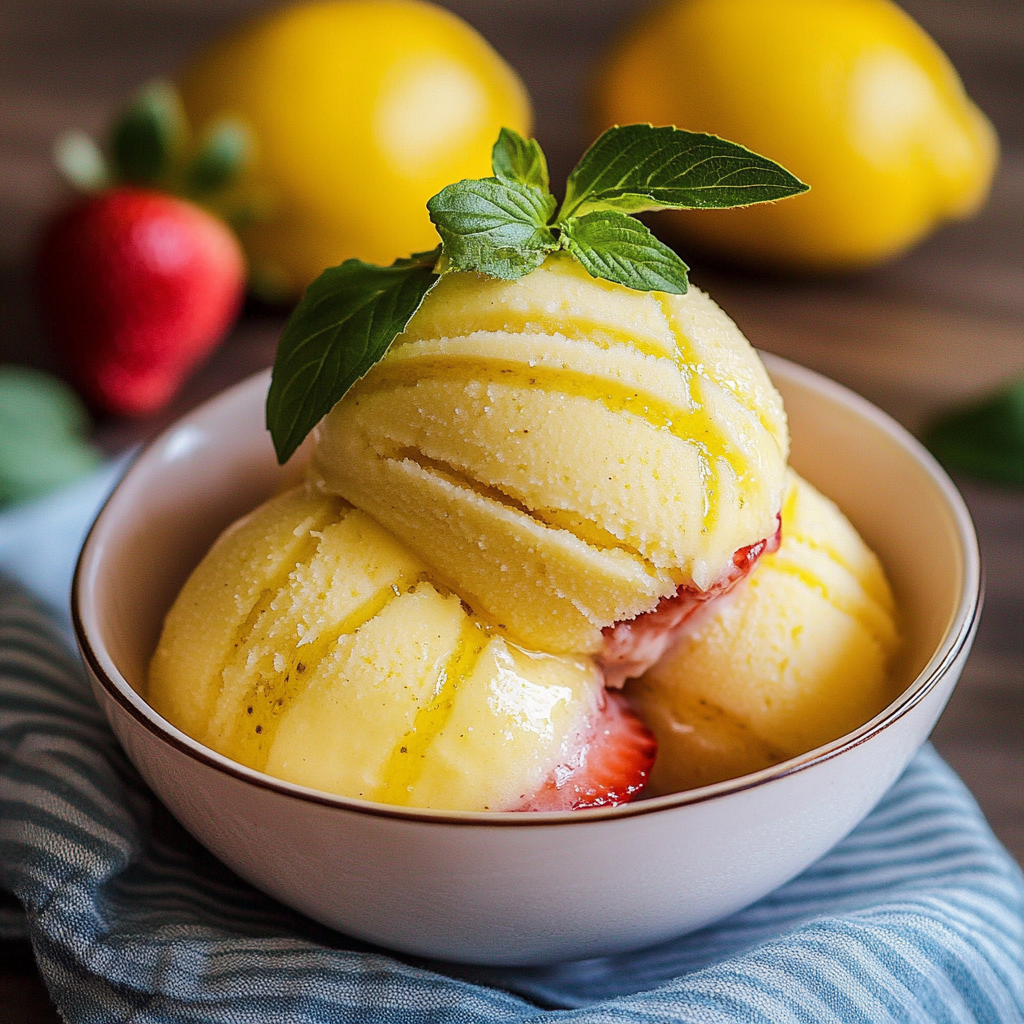 😋 Strawberry Lemon Sorbet: A Nutritious & Delicious Taste Of Fruits! 🍓🍋🍨