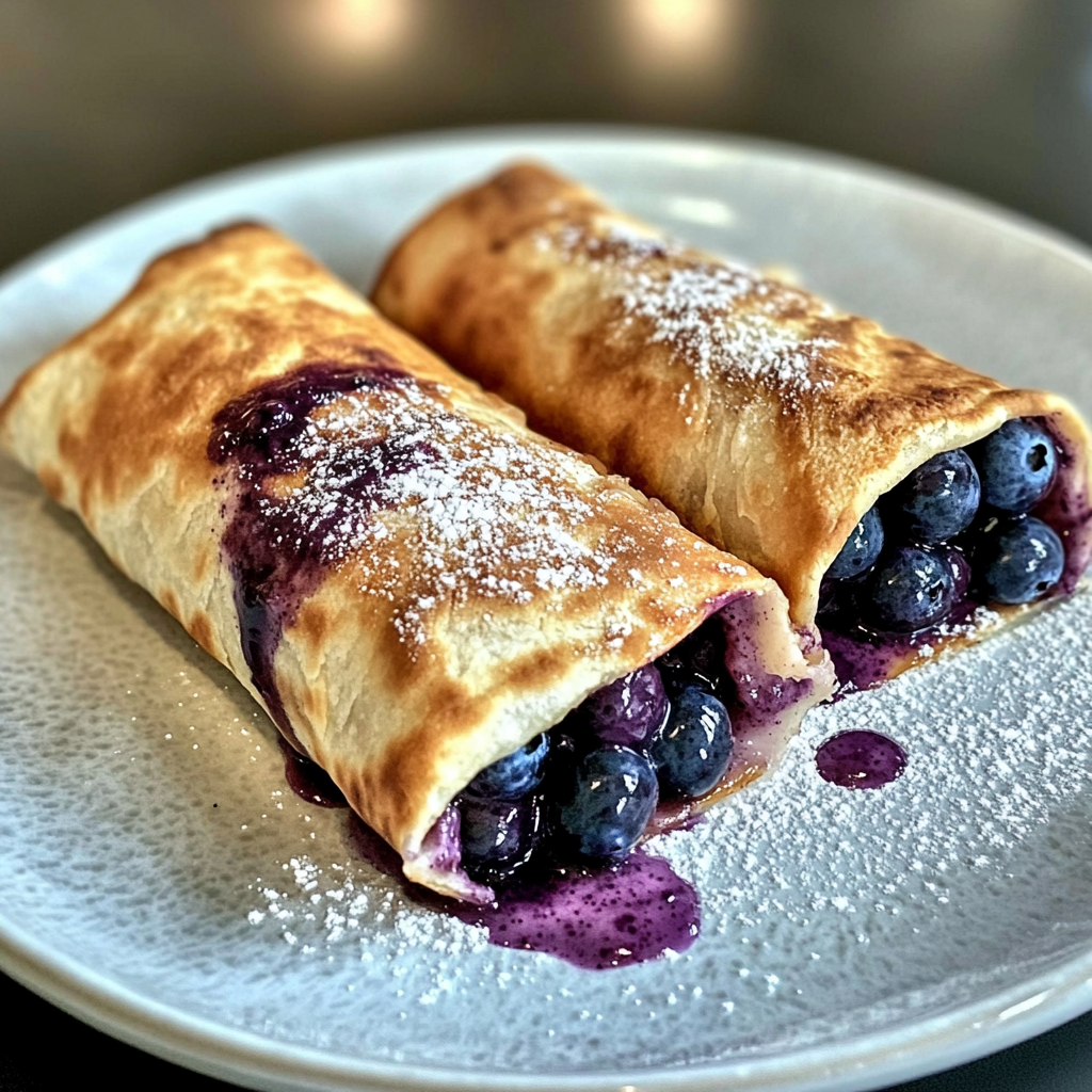 Air Fryer Blueberry Chimichangas