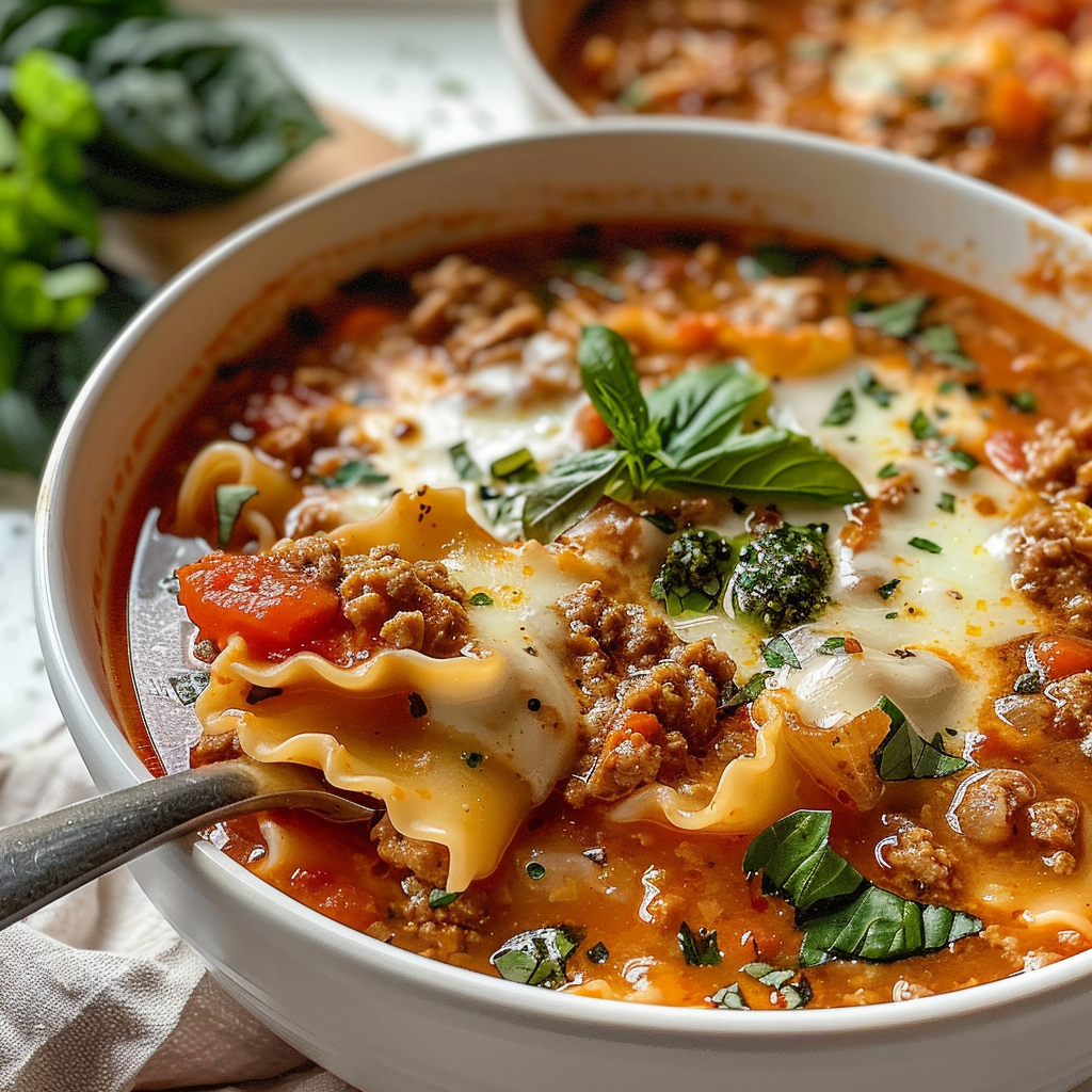 BEST EVER One-Pot Lasagna Soup Recipe!