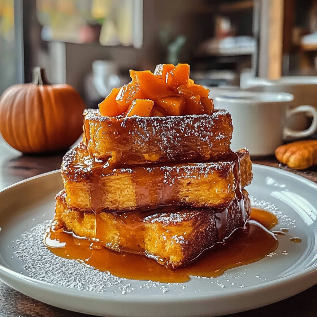 Fall Pumpkin French Toast Breakfast Recipe