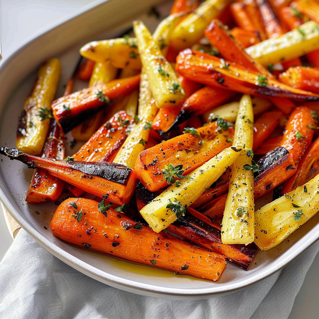 Honey Roasted Carrots and Parsnips in Oven