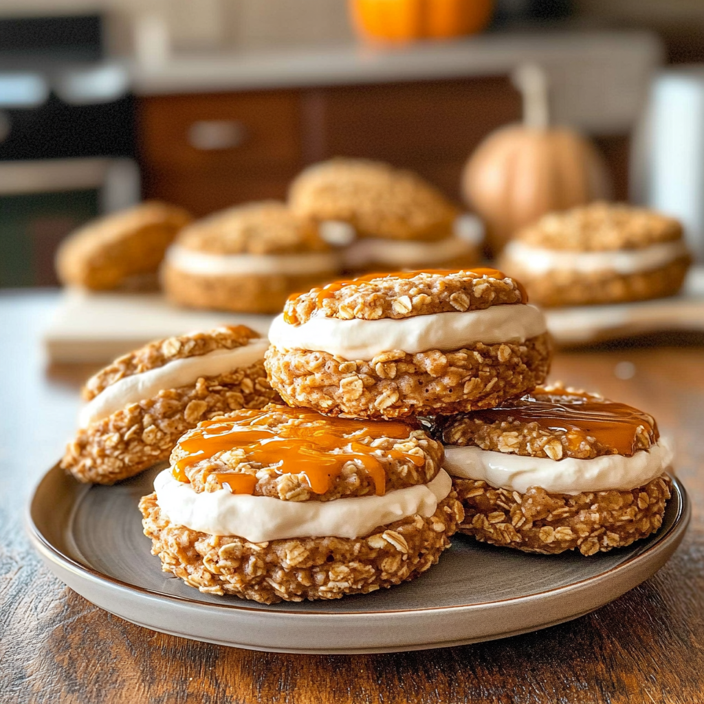 Pumpkin Oatmeal Cream Pies