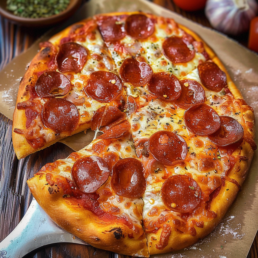 smoked pepperoni pizza